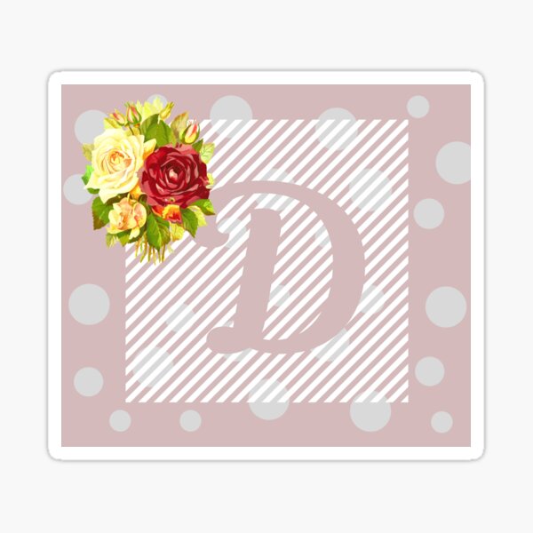 ShabbyChic Monogram D Sticker