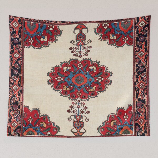 Aperçu de l'œuvre Afshar Kerman Impression de tapis sud-persan créée et vendue par Vicky Brago-Mitchell®.