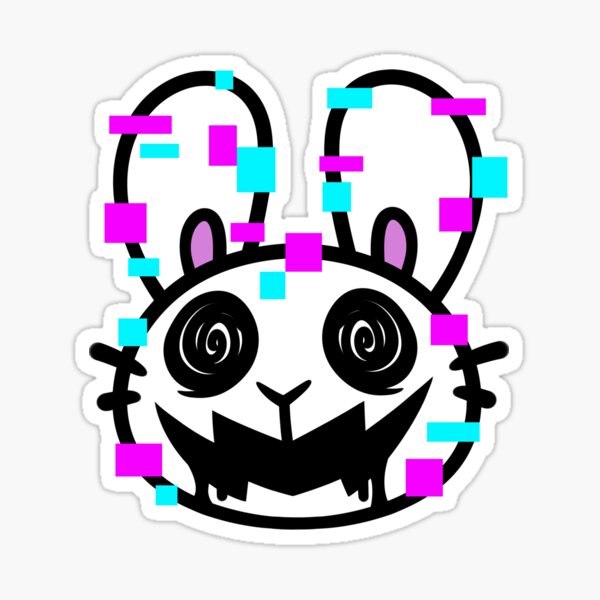 Glitchy Bun Sticker