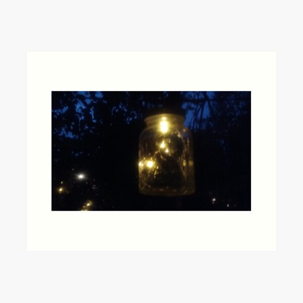 Night Rain Lights Art Print