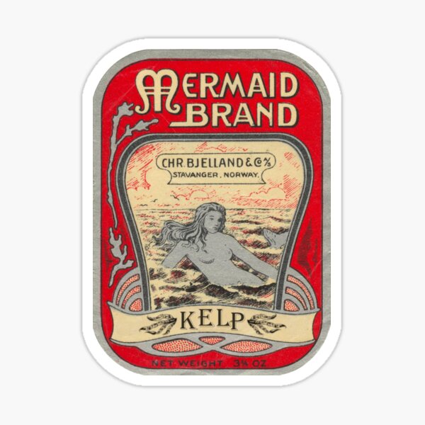 Mermaid Brand Kelp Tin Sticker