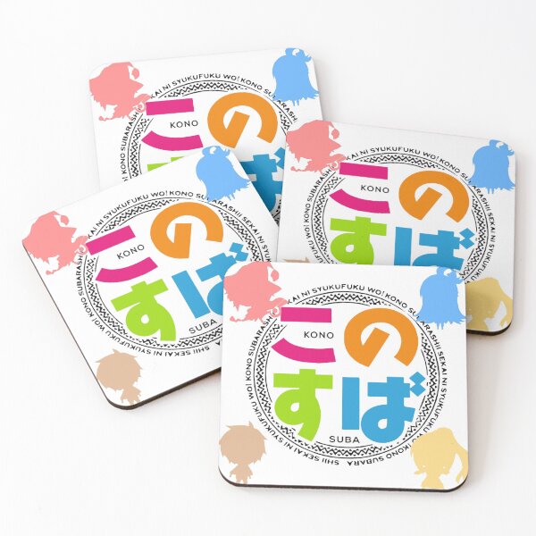 Konosuba Chibis - Square Coasters (Set of 4)