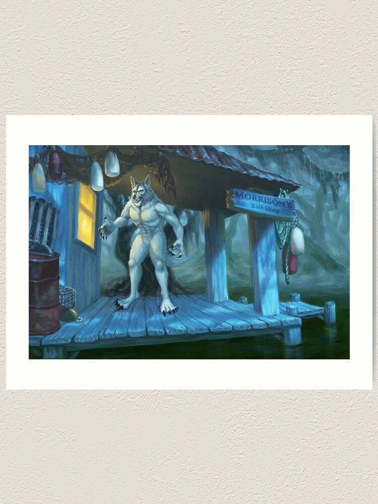 The Louisiana Loup Garou Art Print By Pyrohelfier Redbubble