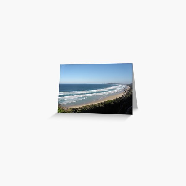 A crowded beach at Byron bay NSW. Greeting Card