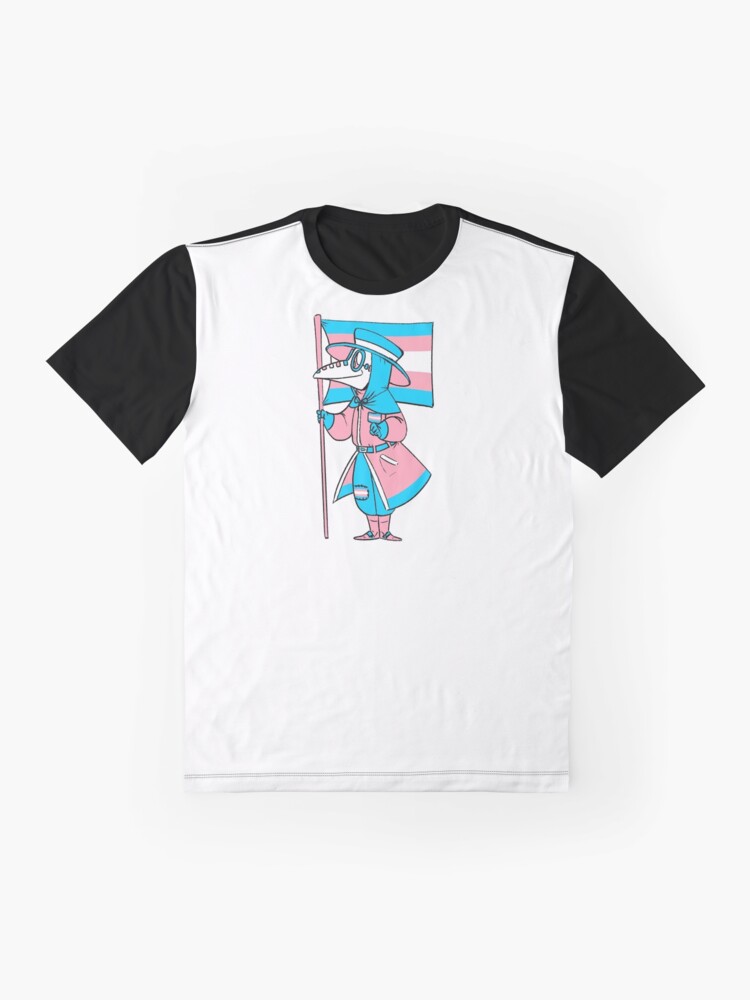 Thumbnail 4 von 5, Grafik T-Shirt, Trans Pride Plague Doctor designt und verkauft von soodie.