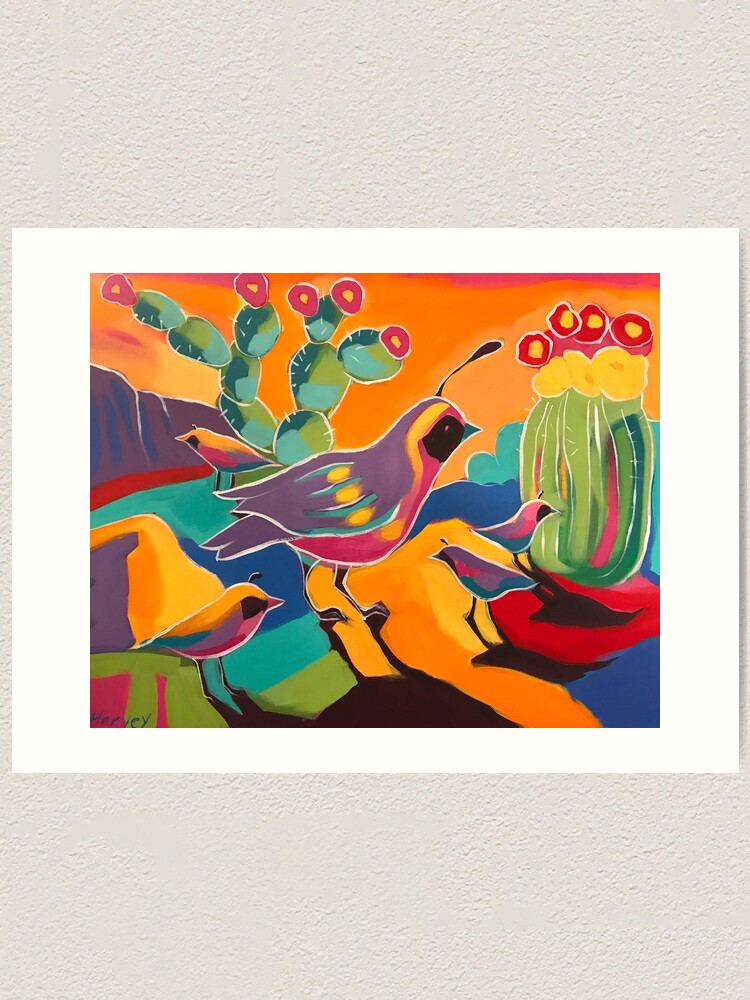 Alternate view of Quail Sunset Art Print