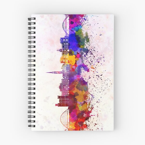Item preview, Newcastle skyline in watercolor background designed and sold by paulrommer.