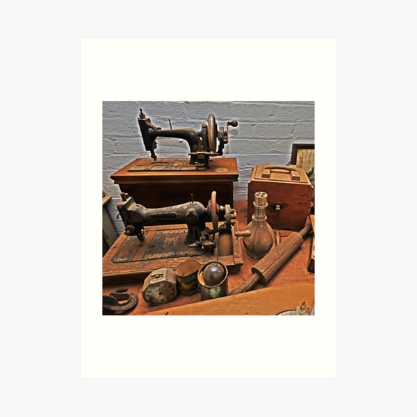 Vintage Sewing Machines Art Print