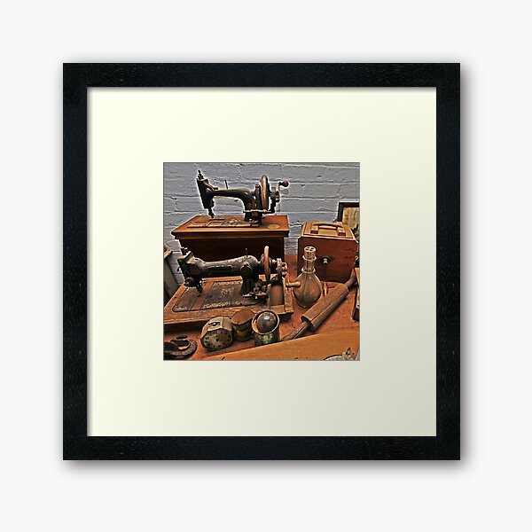 Vintage Sewing Machines Framed Art Print