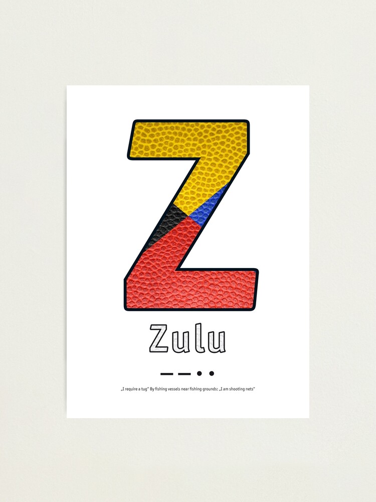 Zulu Navy Alphabet Leder Fotodruck Von Art Frankenberg Redbubble