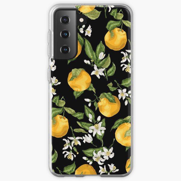 Citrus orange blossom with fruits and flowers Samsung Galaxy Soft Case