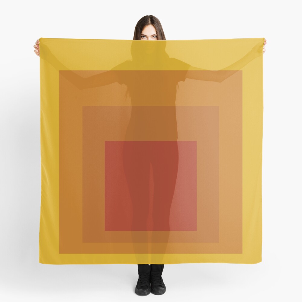 Block Colors - Yellow Orange Red Scarf