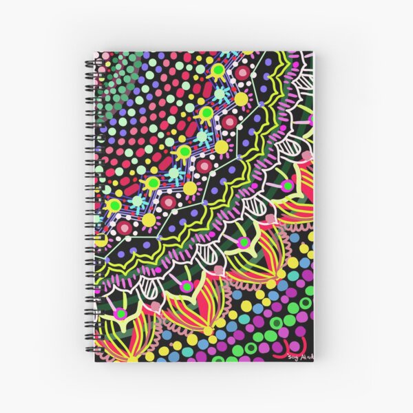 Wedding Festivities Mandala Zentangle Spiral Notebook