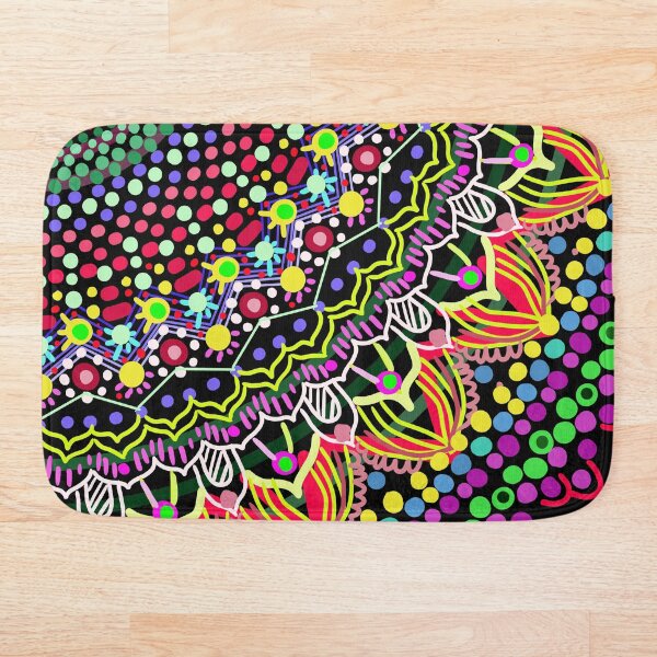 Wedding Festivities Mandala Zentangle Bath Mat