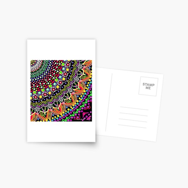 Wedding Festivities Mandala Zentangle Postcard