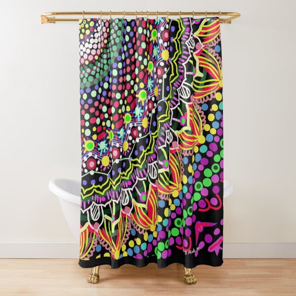 Wedding Festivities Mandala Zentangle Shower Curtain