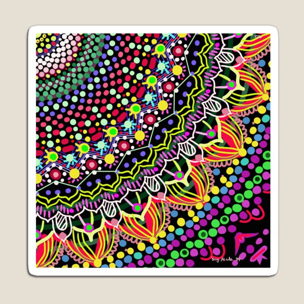 Wedding Festivities Mandala Zentangle Magnet