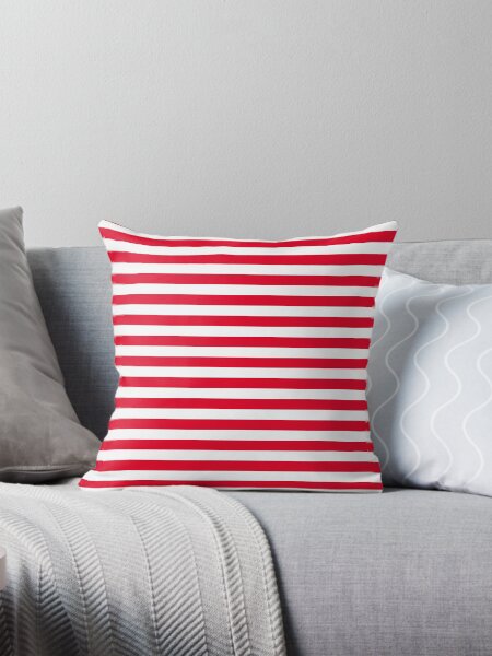 Item preview, Cadmium Red and White Horizontal Stripes designed and sold by ColorPatterns.