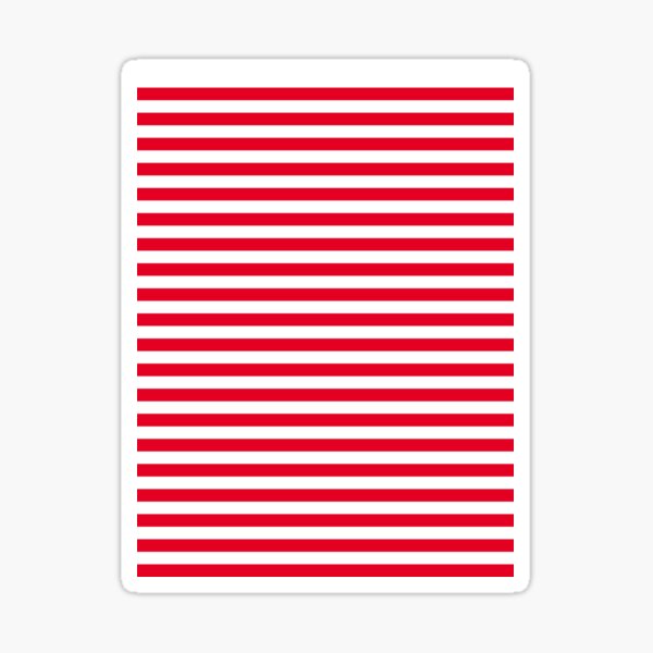 Item preview, Cadmium Red and White Horizontal Stripes designed and sold by ColorPatterns.