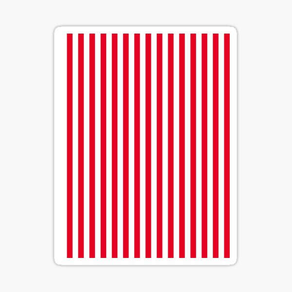 Item preview, Cadmium Red and White Vertical Stripes designed and sold by ColorPatterns.