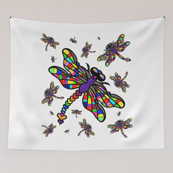 Item preview, Colourful Dragonflies. The original multi-coloured Dragonflyght!  by Amanda M Lucas designed and sold by Amanda Lucas.