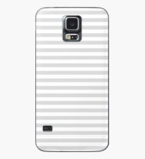 Gainsboro Gray and White Horizontal Stripes Case/Skin for Samsung Galaxy