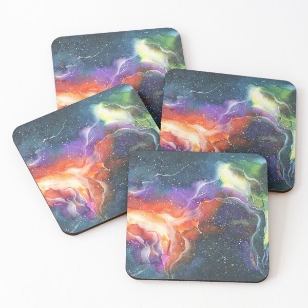 Item preview, Orange Sunset Galaxy Print| Space and Stars Design| Universe Pattern| Milky Way designed and sold by Nada18.