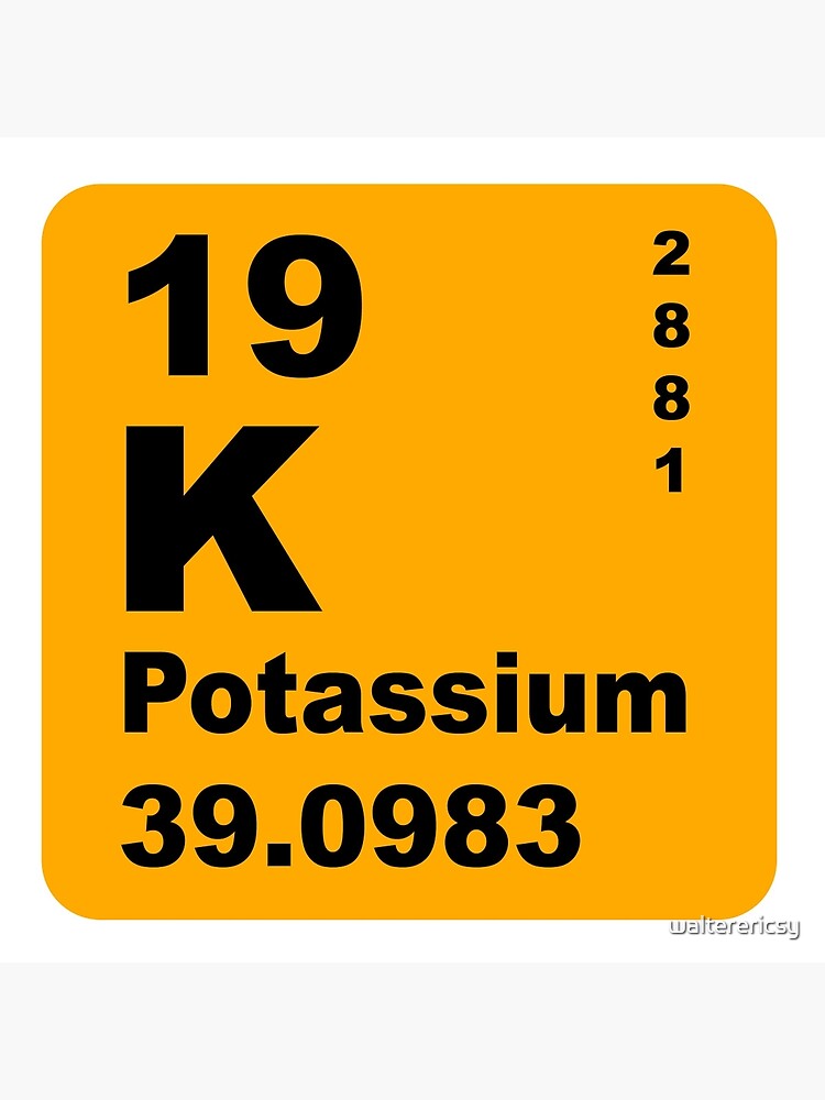 Potassium Periodic Table Of Elements Art Print By Walterericsy 0349