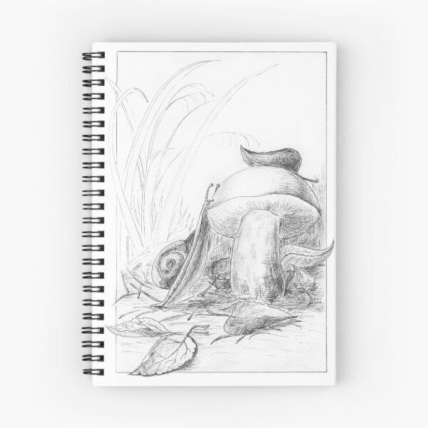 Item preview, Snail climbing a mushroom designed and sold by farawayart.