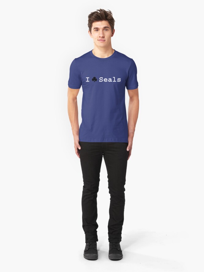 Alternate view of I ♣ Seals Slim Fit T-Shirt