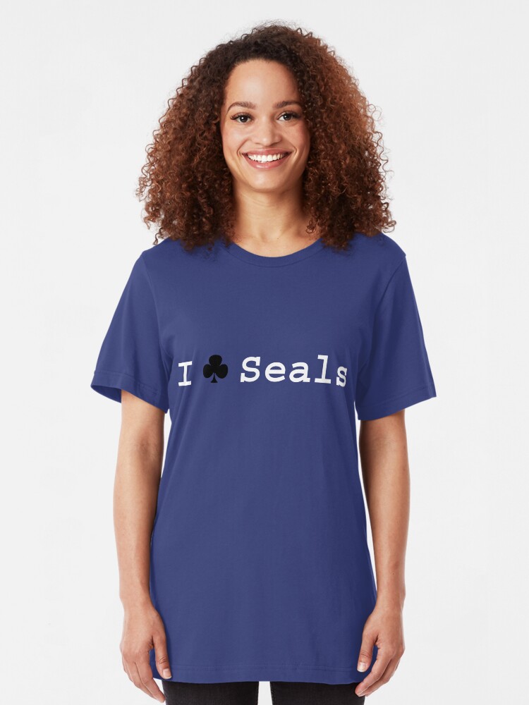 Alternate view of I ♣ Seals Slim Fit T-Shirt