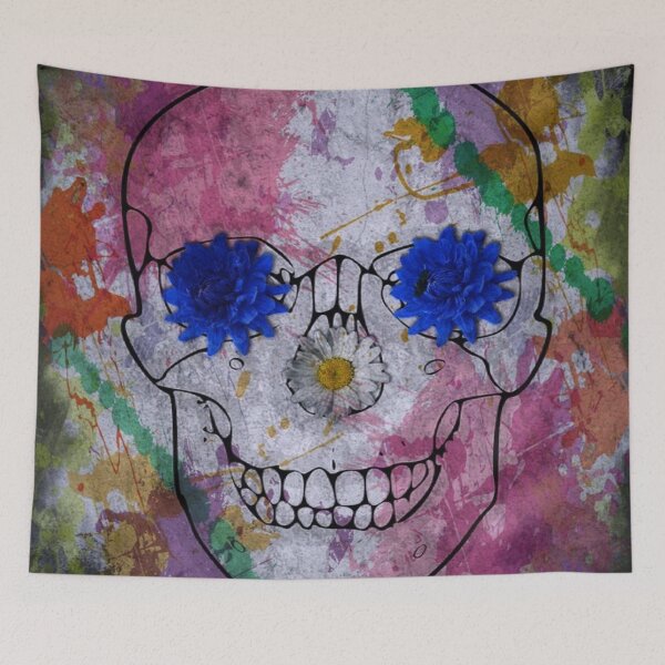 Item preview, Flower Power Sugarskull designed and sold by Jamcolors.