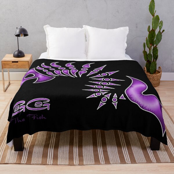 Item preview, GoGo The Fish - Ultraviolet on Black with White Outline [Sml] by Amanda M Lucas designed and sold by Amanda Lucas.