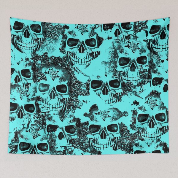 Artikelvorschau, Cloudy Skull, aqua entworfen und verkauft von Jamcolors.