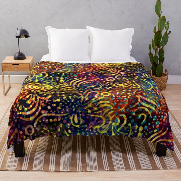 Item preview, Rainbow Dotted Floral Batik Pattern  designed and sold by KirstenStar.