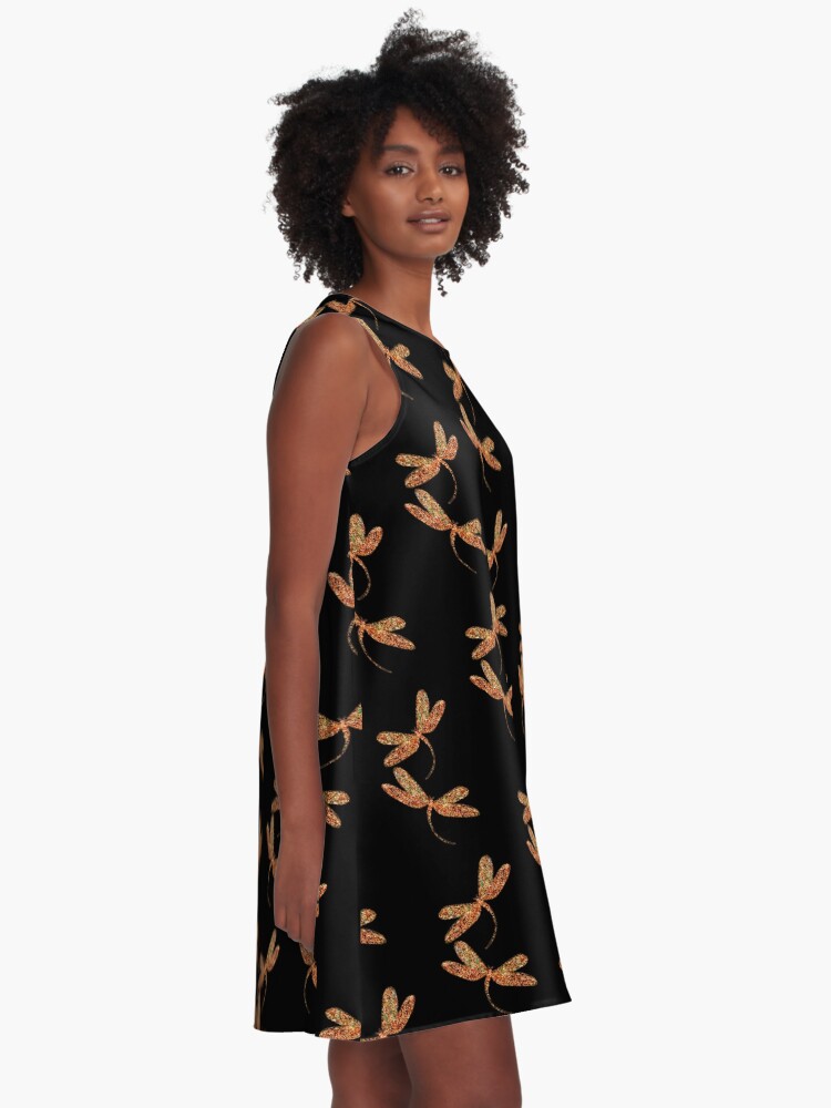 Alternate view of Dragonflies in Flight A-Line Dress