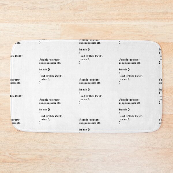 Item preview, Hello World! C++ (Black) designed and sold by rapplatt.