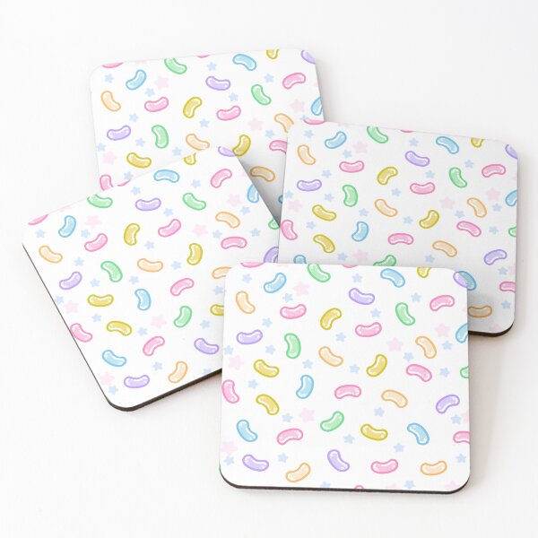 Item preview, Rainbow jelly beans and stars candy funfetti kawaii pattern texture  designed and sold by Freakfla.