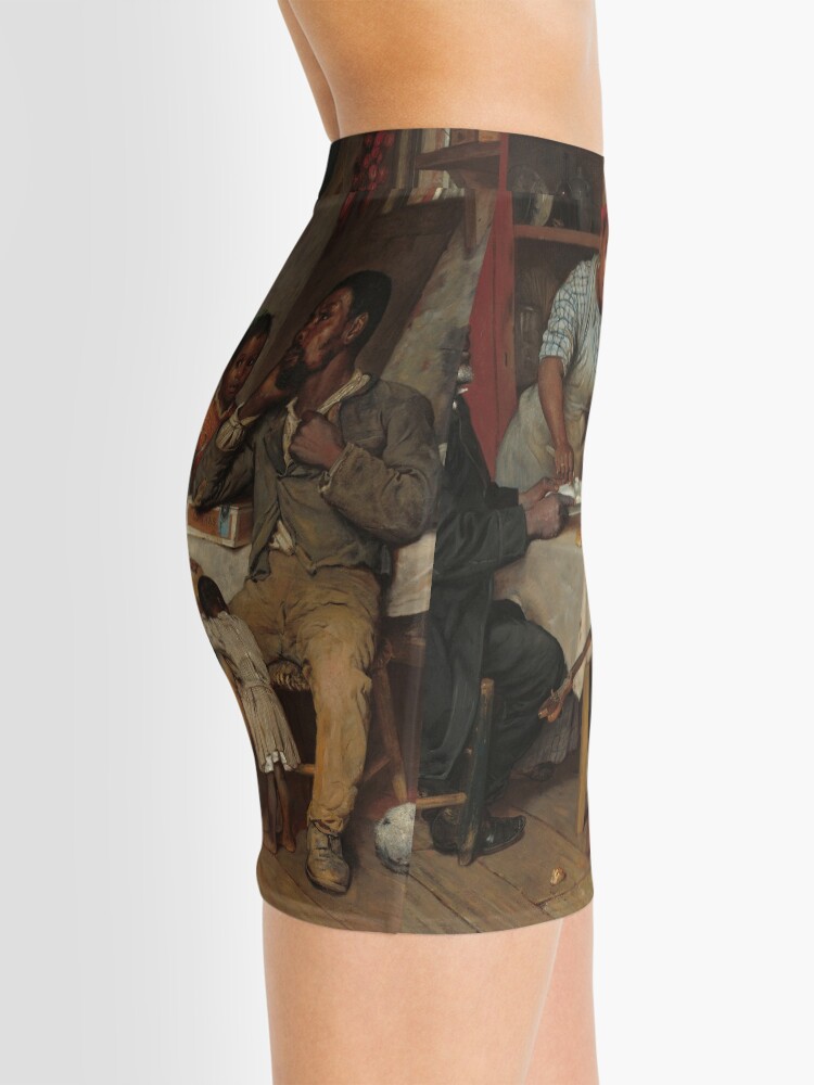 Alternate view of A Pastoral Visit Oil Painting by Richard Norris Brooke Mini Skirt