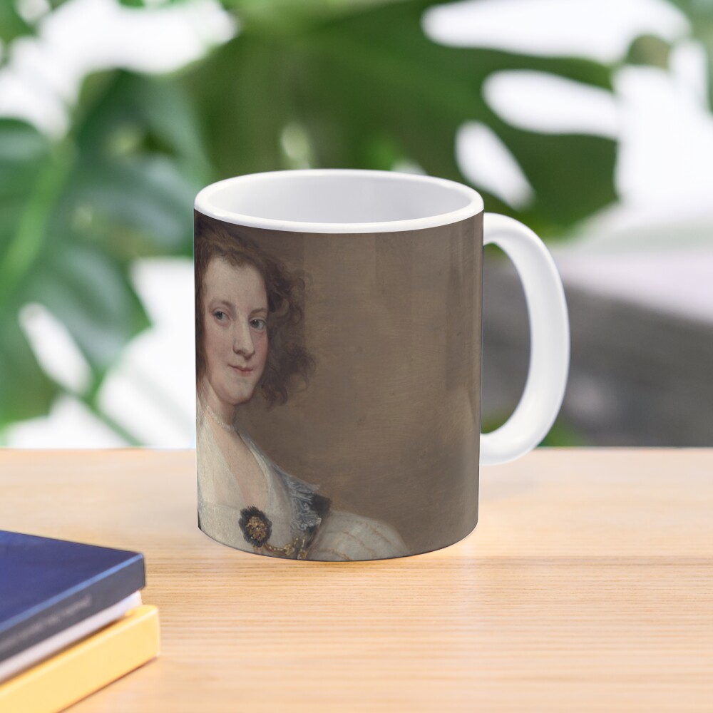 Lady with a Fan Oil Painting by Sir Anthony van Dyck Mug
