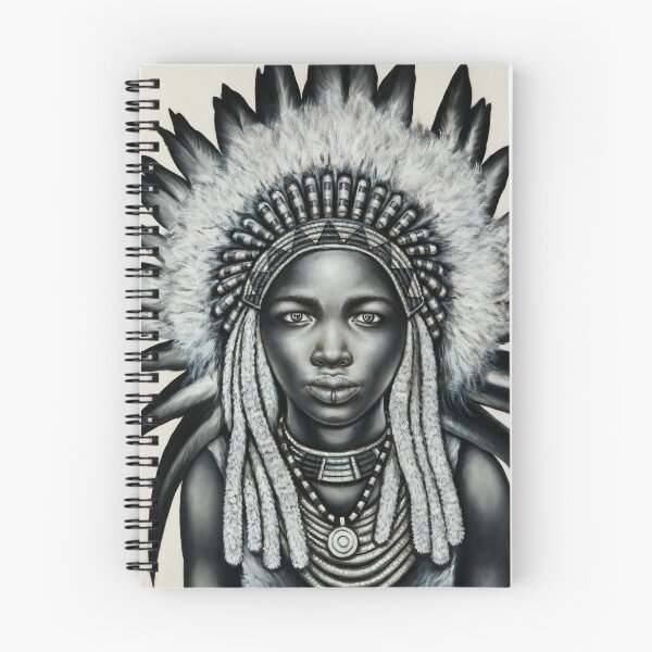 Item preview, Tribal Girl with tribal headpiece and lipring  designed and sold by colourclash.