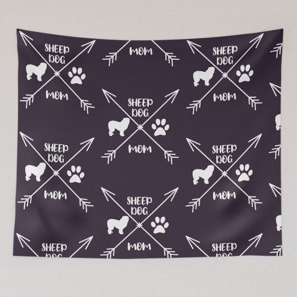 Item preview, Sheepdog Mom Dog Lovers Pet Kids Cross Arrows Design imprimir designed and sold by doodabobs.