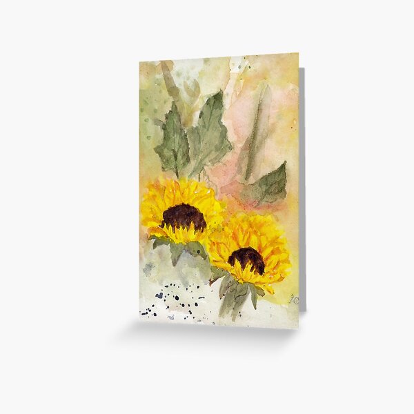 Reife Sonnenblumen Grußkarte