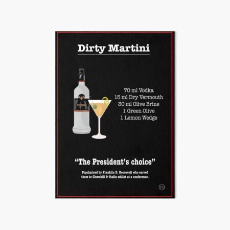 Artikel-Vorschau von Schmutziges Martini-Cocktail-Rezept, designt und verkauft von WayneBrant.