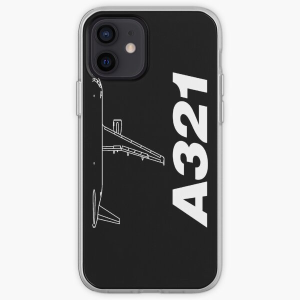Airbus A321 Silhouette Top View iPhone Soft Case