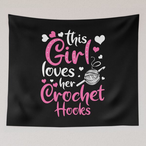 Item preview, Crocheting Crochet Hooks Yarn Girl Loves Gift designed and sold by Krautshirts.