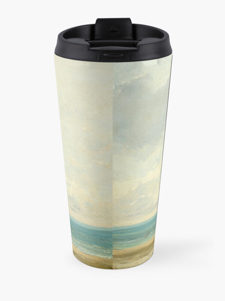 Alternate view of Calm Sea Oil Painting by Gustave Courbet Travel Mug