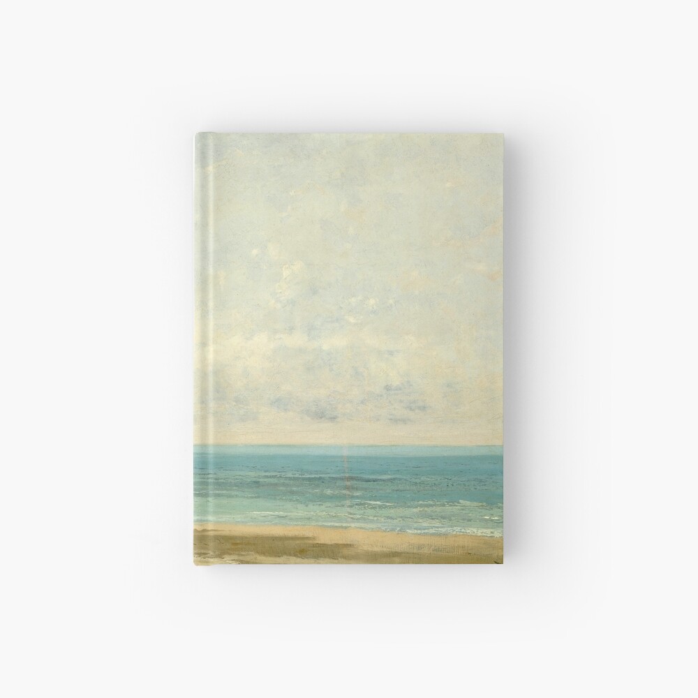 Calm Sea Oil Painting by Gustave Courbet Hardcover Journal