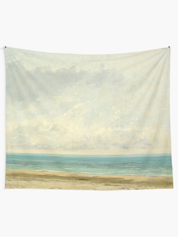 Alternate view of Calm Sea Oil Painting by Gustave Courbet Tapestry