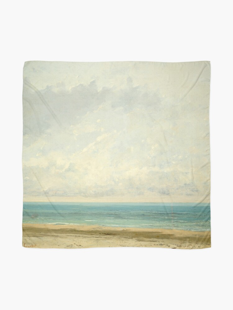 Alternate view of Calm Sea Oil Painting by Gustave Courbet Scarf